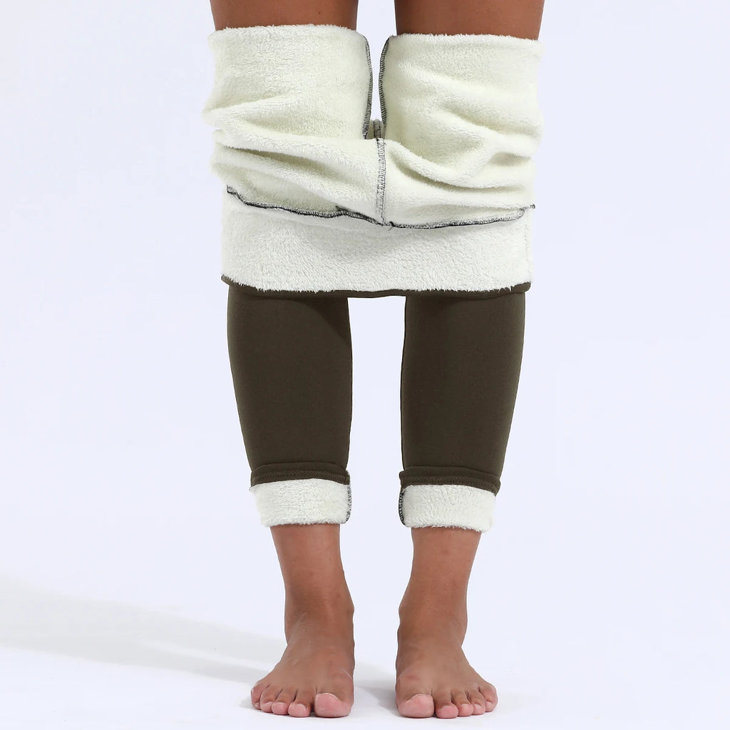 Leggings Thermiques d'Hiver en Velours pour Femme – Taille Haute & Sans Couture