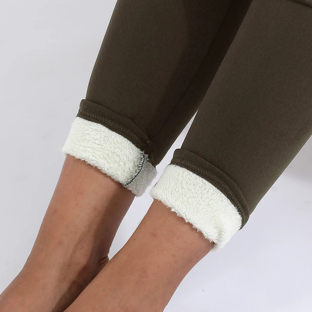 Leggings Thermiques d'Hiver en Velours pour Femme – Taille Haute & Sans Couture