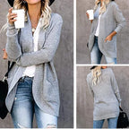 Gilet Long Tricoté Harajuku Streetwear pour Femme - VISIVANE