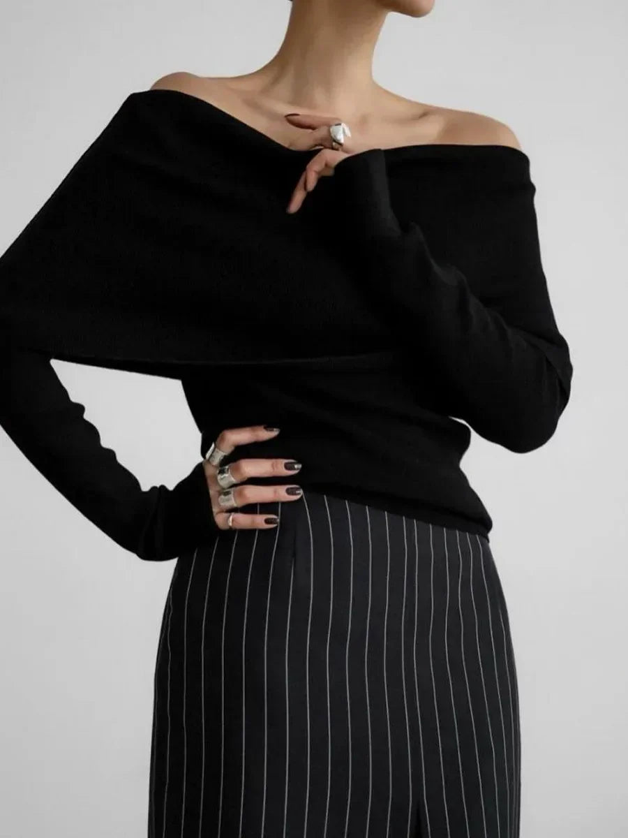 Haut Asymétrique Épaules Dénudées pour Femme - Orinchic