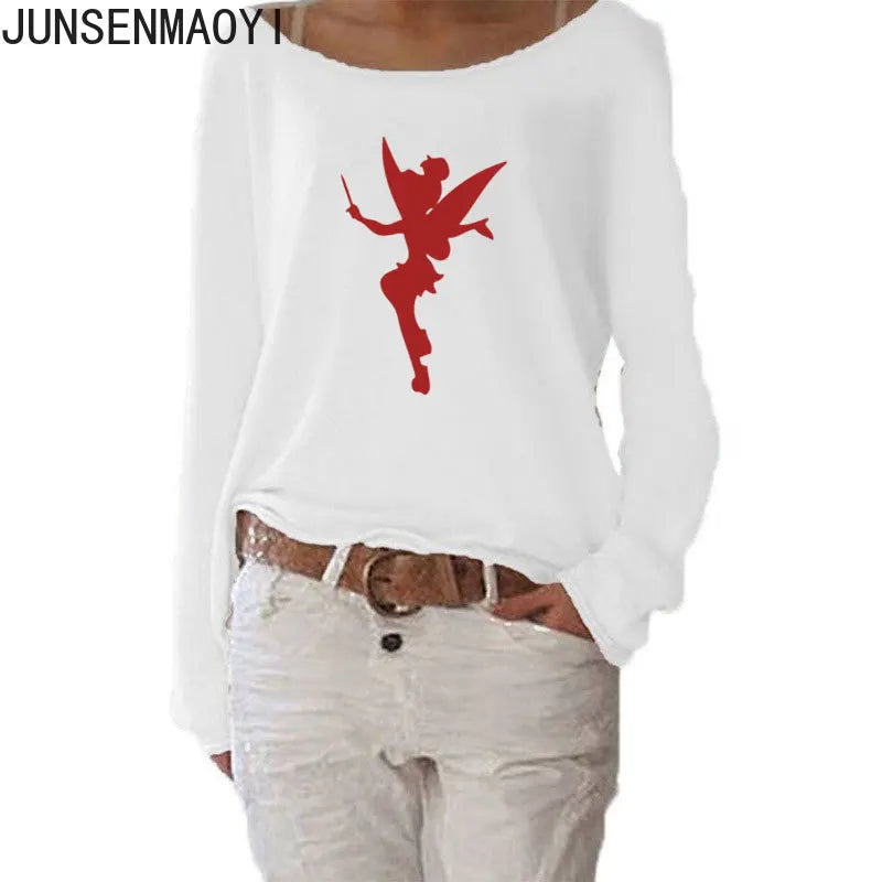 T-Shirt Manches Longues Humour Femme - Haut Fluide Stretch