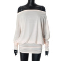 T-Shirt Asymétrique Épaule Dénudée - Haut Fluide Sexy