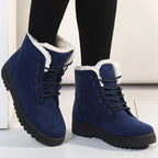 Bottes d'hiver pour femmes talons bas femmes bottes avec fourrure chaussures d'hiver chaudes femmes bottes de neige cheville Botas Mujer chaussures d'hiver femme