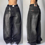 Jean Baggy Oversize Imprimé Y2K – Style Harajuku, Grunge & Hip-Hop