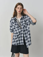 Chemise à Carreaux Rétro Américain pour Femme - FSLE FANSILANEN