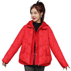 Veste Courte Matelassée pour Femme – Blouson Faux Deux Pièces à Capuche et Col Rabattu Chaud