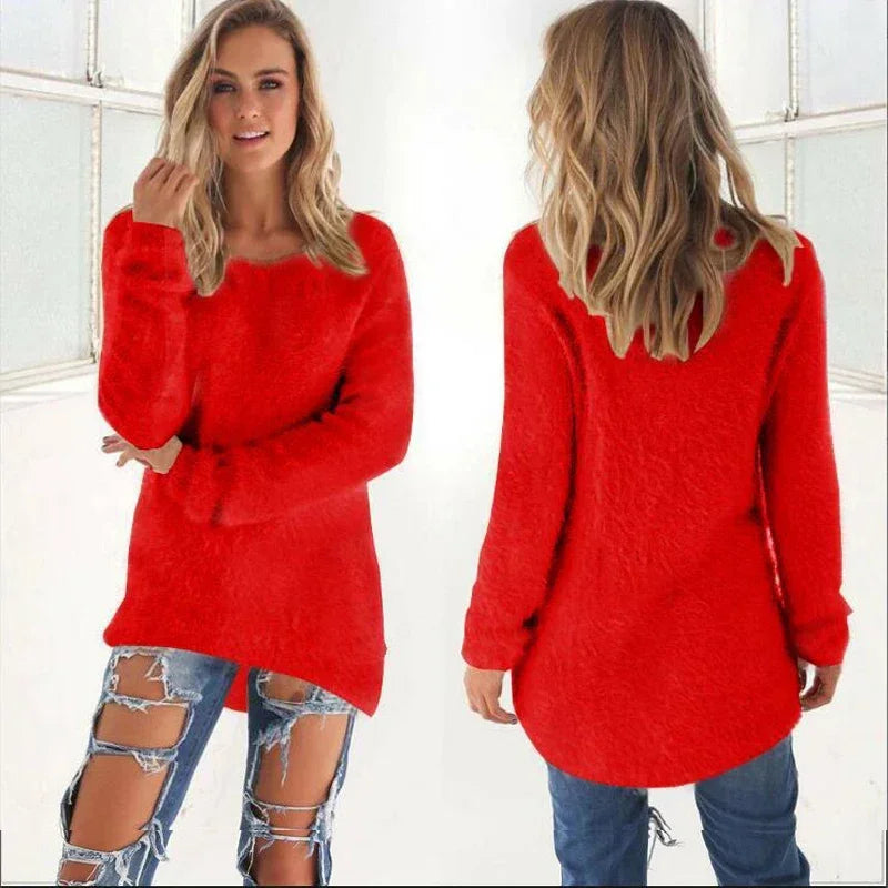 Pull Oversize en Coton Décontracté pour Femme – Sweat Col Rond Coupe Ample Style Hipster Streetwear