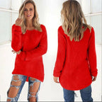 Pull Oversize en Coton Décontracté pour Femme – Sweat Col Rond Coupe Ample Style Hipster Streetwear