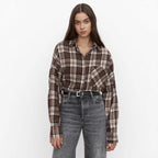 Surchemise à Carreaux et Imprimé Plaid pour Femme