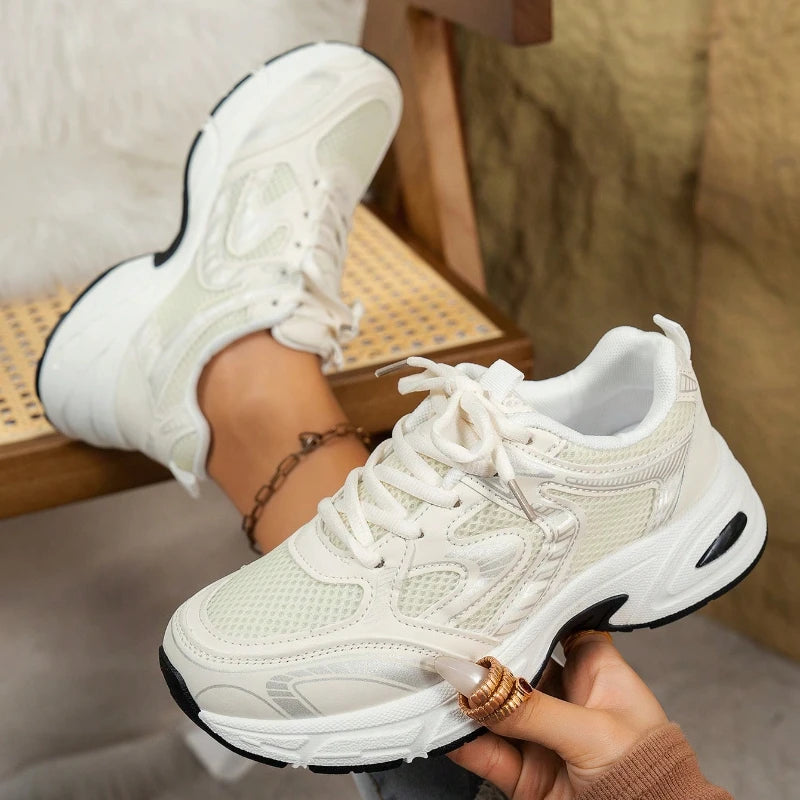 Chaussures de Couple papa pour femmes, chaussures décontractées pour étudiantes, chaussures de sport à semelles épaisses, nouvelle Version coréenne d'automne 2025