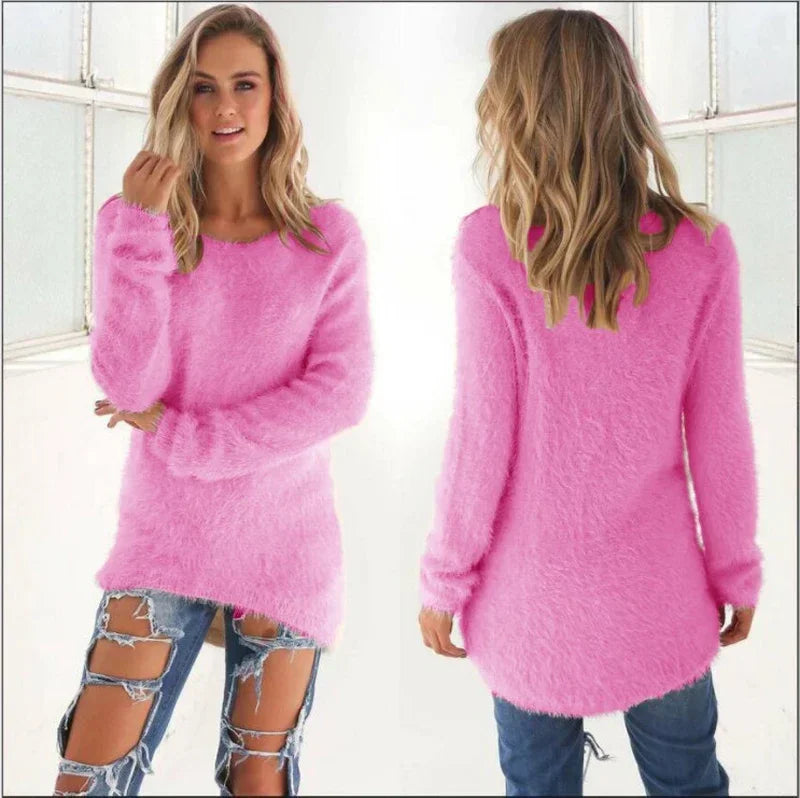 Pull Oversize en Coton Décontracté pour Femme – Sweat Col Rond Coupe Ample Style Hipster Streetwear