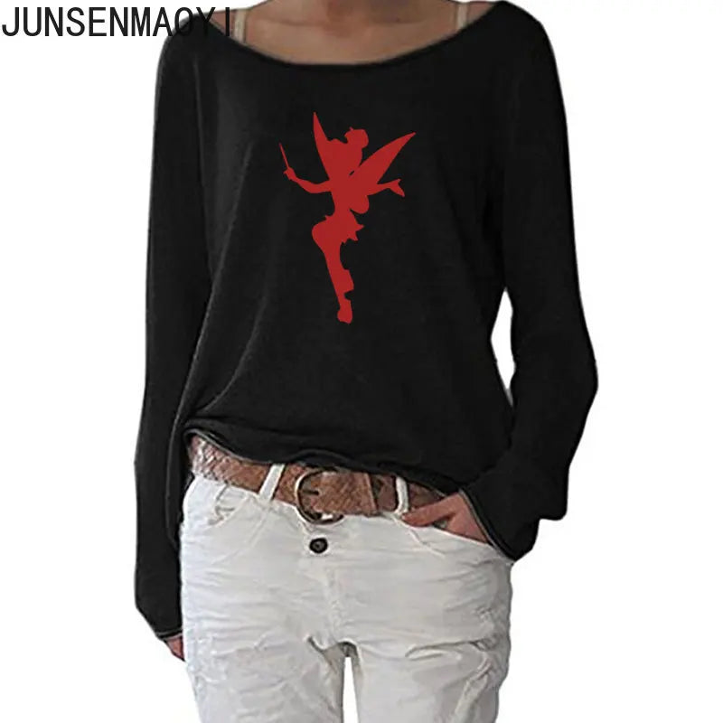 T-Shirt Manches Longues Humour Femme - Haut Fluide Stretch