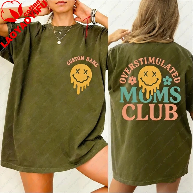 T-Shirt Maman Surstimulée 100% Coton - Humour Fête des Mères