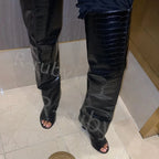 2025 haute qualité Peep Toe femmes genou bottes bout rond compensées daim femme bottes longues fête mariage polyvalent femme chaussures