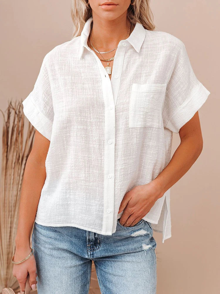 Tunique Oversize en Coton et Lin – Chemisier d'Été Vintage Style Harajuku