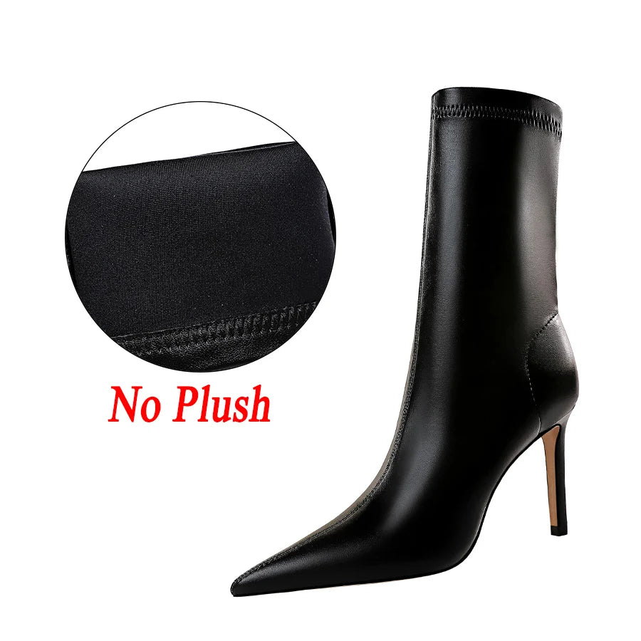 Bottes Mi-Mollet Élégantes à Talon Aiguille – Look Hiver Chic