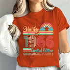 T-Shirt Anniversaire Vintage 1966 - Édition Limitée 60 Ans