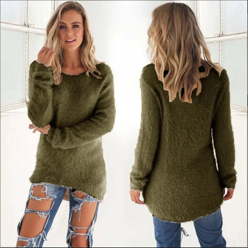 Pull Oversize en Coton Décontracté pour Femme – Sweat Col Rond Coupe Ample Style Hipster Streetwear
