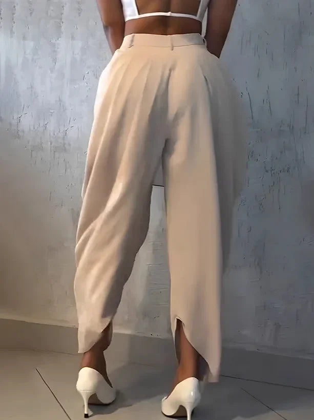 Pantalon Large Taille Haute pour Femme – Style Ample Chic & Décontracté