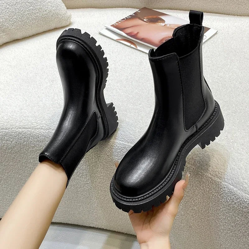 Bottes courtes confortables à l'offre elles optiques pour femmes, chaussures d'extérieur élégantes, mode automne, hiver, nouveau, 2024