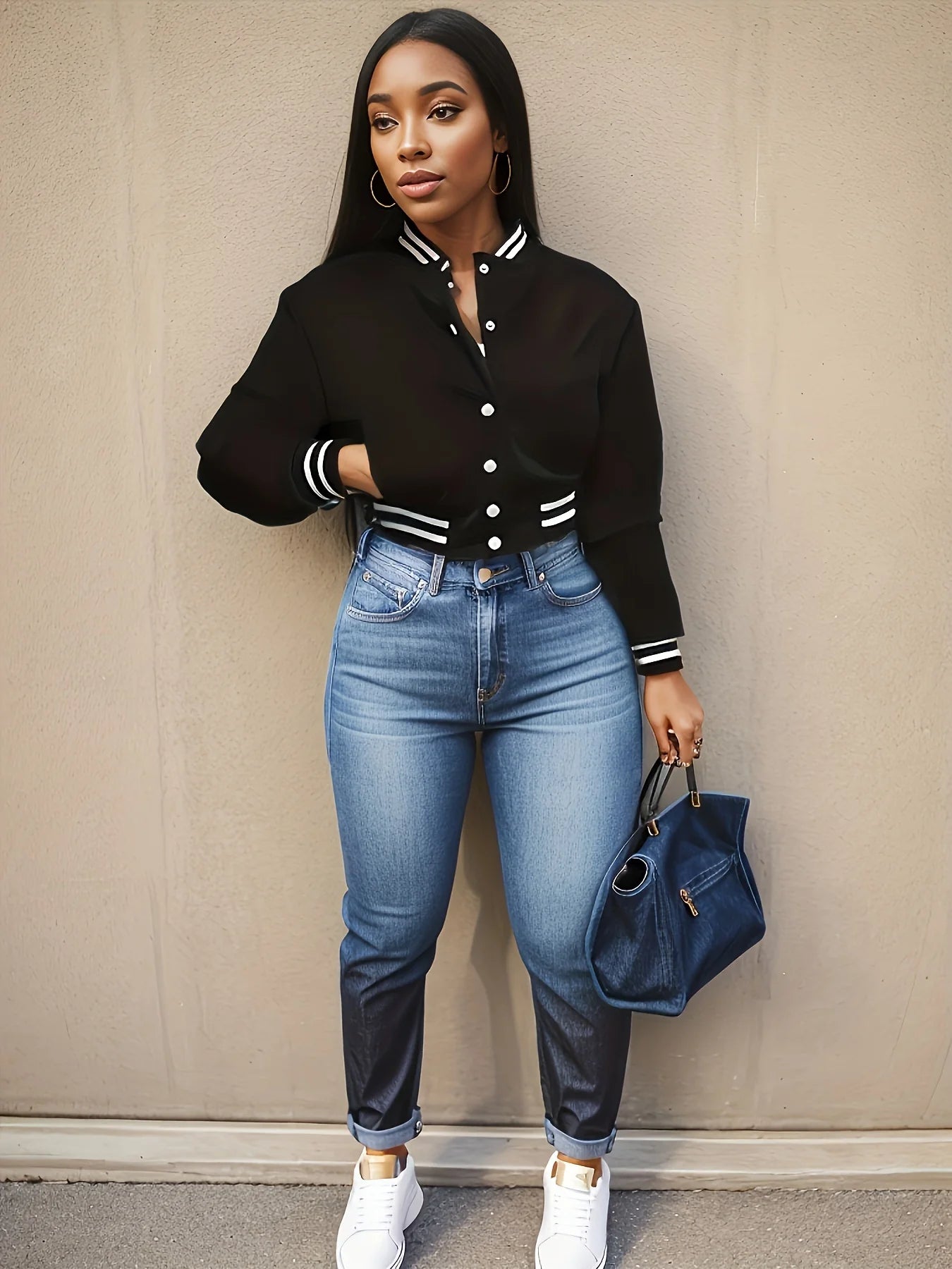 Veste de baseball à simple boutonnage pour femmes, veste européenne et N, document pur, printemps et automne