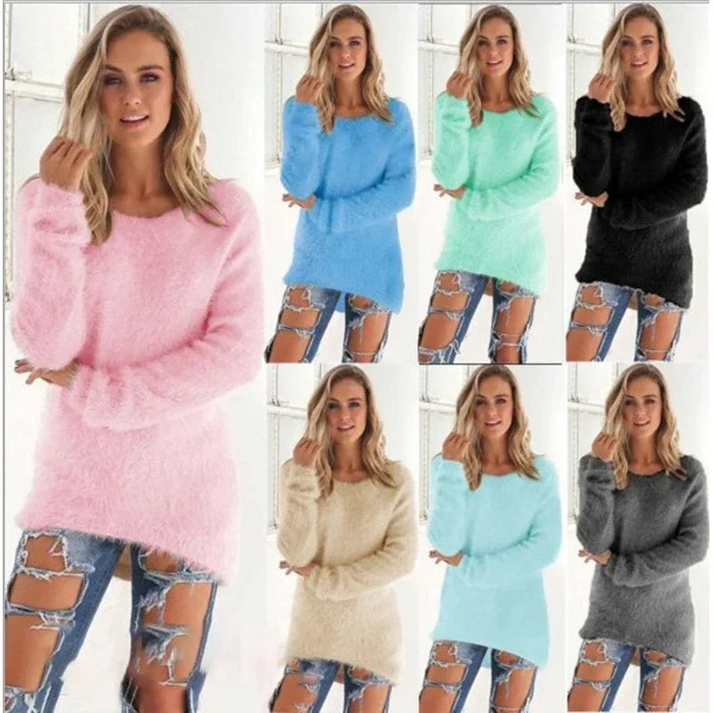 Pull Oversize en Coton Décontracté pour Femme – Sweat Col Rond Coupe Ample Style Hipster Streetwear