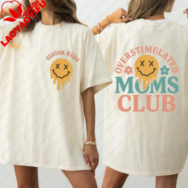 T-Shirt Maman Surstimulée 100% Coton - Humour Fête des Mères