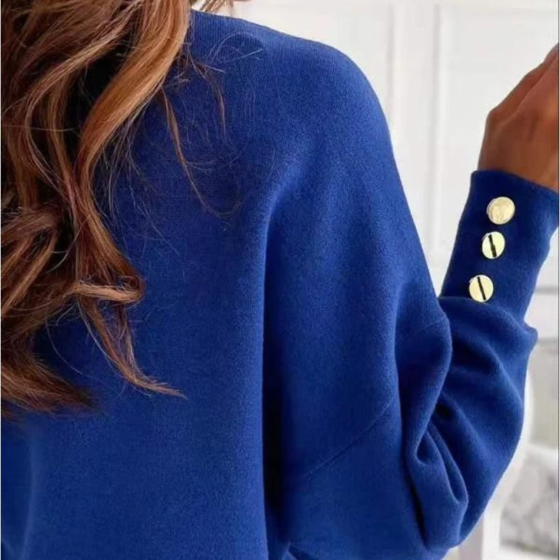 Pull Ample Col en V au Toucher Cachemire pour Femme - Magesuek