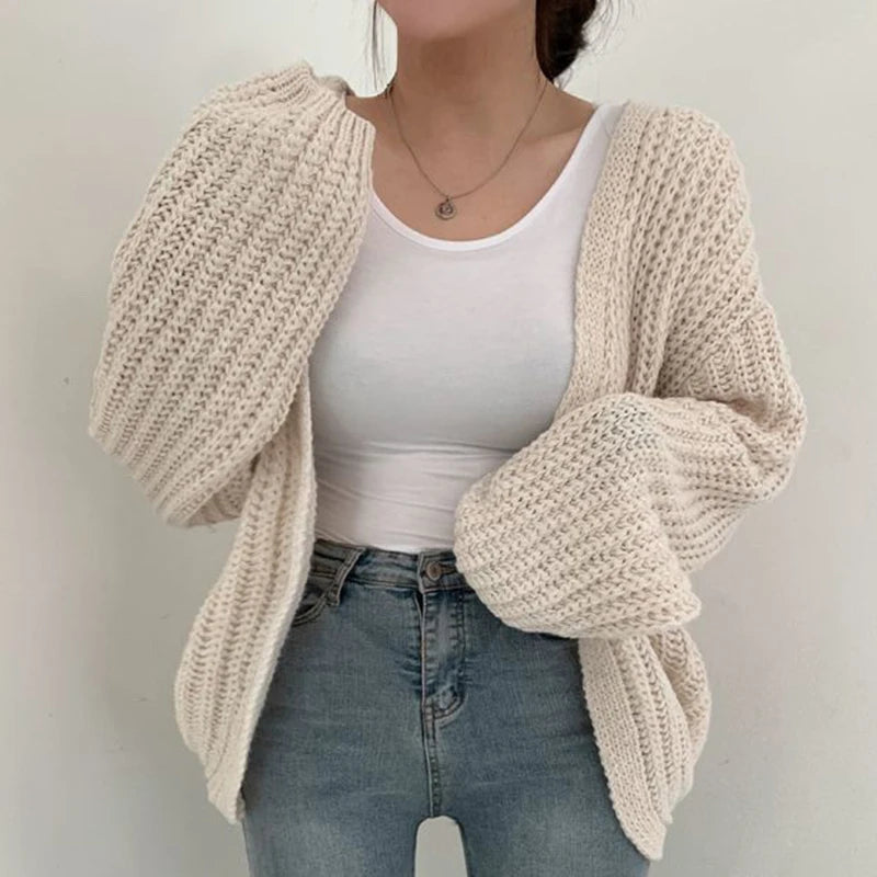 Cardigan Vintage Harajuku – Gilet Ample Style Coréen & Y2K
