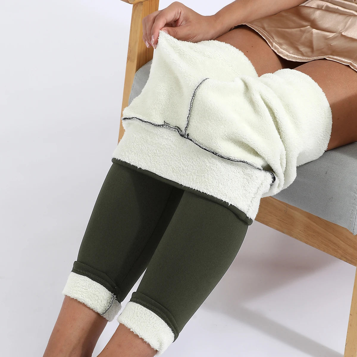 Leggings Thermiques d'Hiver en Velours pour Femme – Taille Haute & Sans Couture