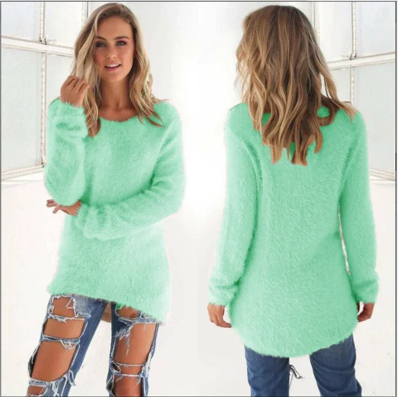 Pull Oversize en Coton Décontracté pour Femme – Sweat Col Rond Coupe Ample Style Hipster Streetwear