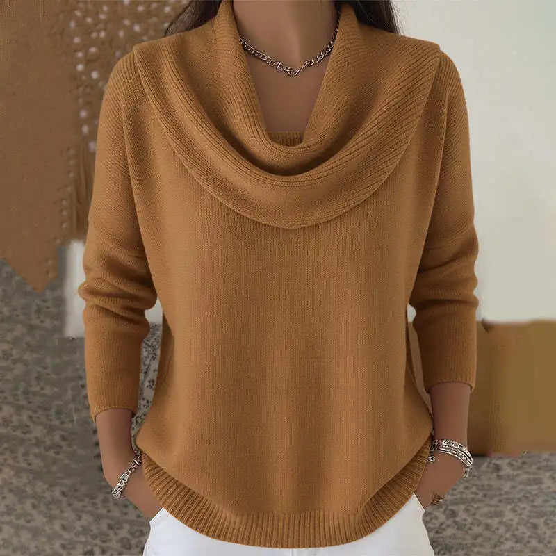 Pull Ample Col U/V Décontracté – Style Casual & Polyvalent