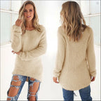 Pull Oversize en Coton Décontracté pour Femme – Sweat Col Rond Coupe Ample Style Hipster Streetwear
