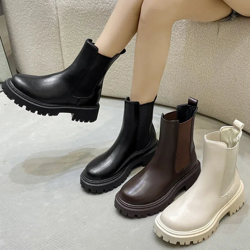 Bottes courtes confortables à l'offre elles optiques pour femmes, chaussures d'extérieur élégantes, mode automne, hiver, nouveau, 2024