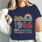 T-Shirt Anniversaire Vintage 1966 - Édition Limitée 60 Ans