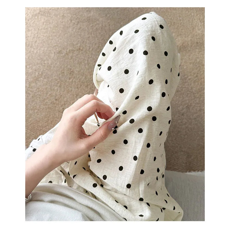 Pantalon Large en Lin à Pois - Look Fluide d'Été