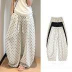 Pantalon Large en Lin à Pois - Look Fluide d'Été