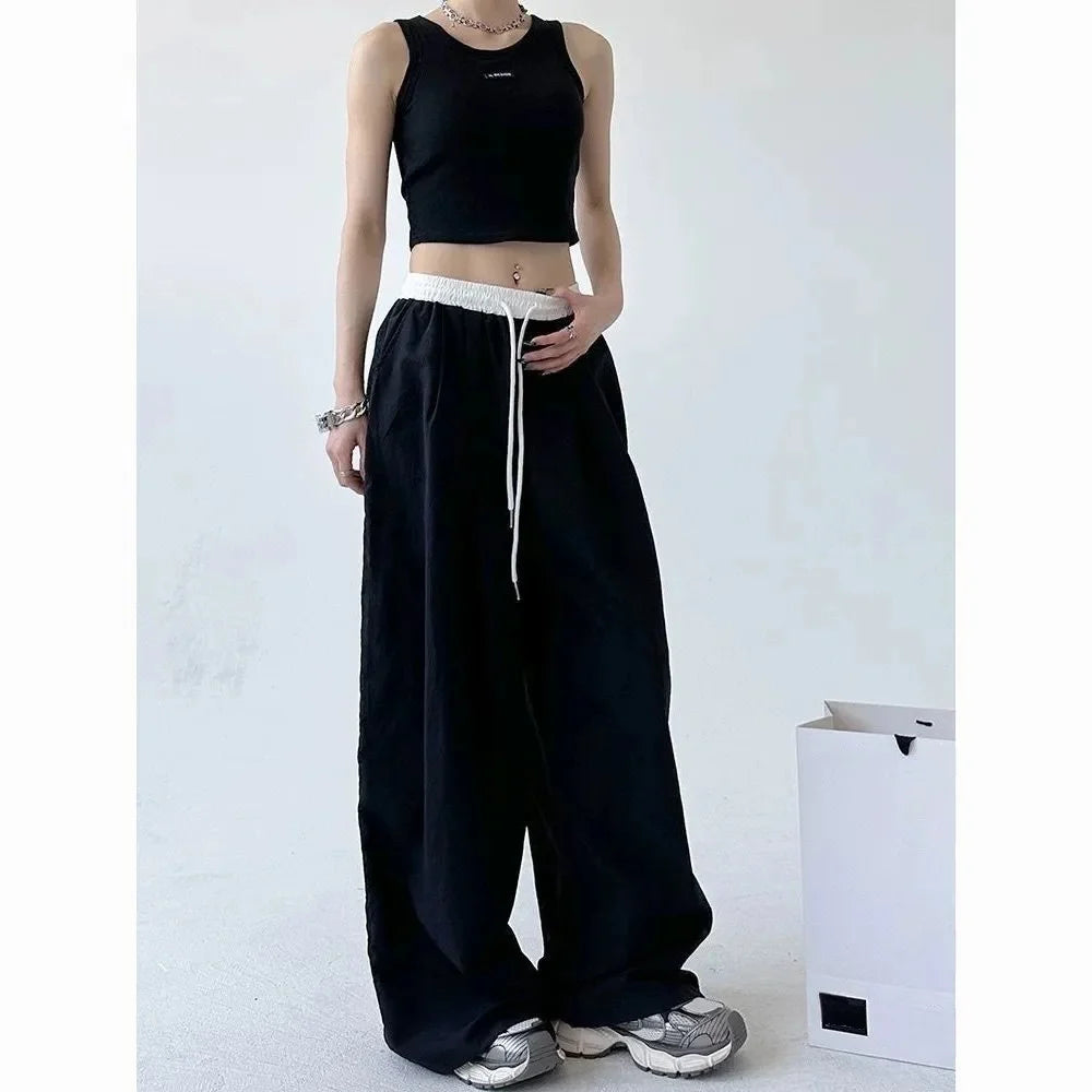 Pantalon Cargo Y2K à Jambes Larges – Style Streetwear Gothique & Hip Hop