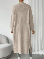 Cardigan Long Ajouré en Maille Épaisse pour Femme - Style Streetwear