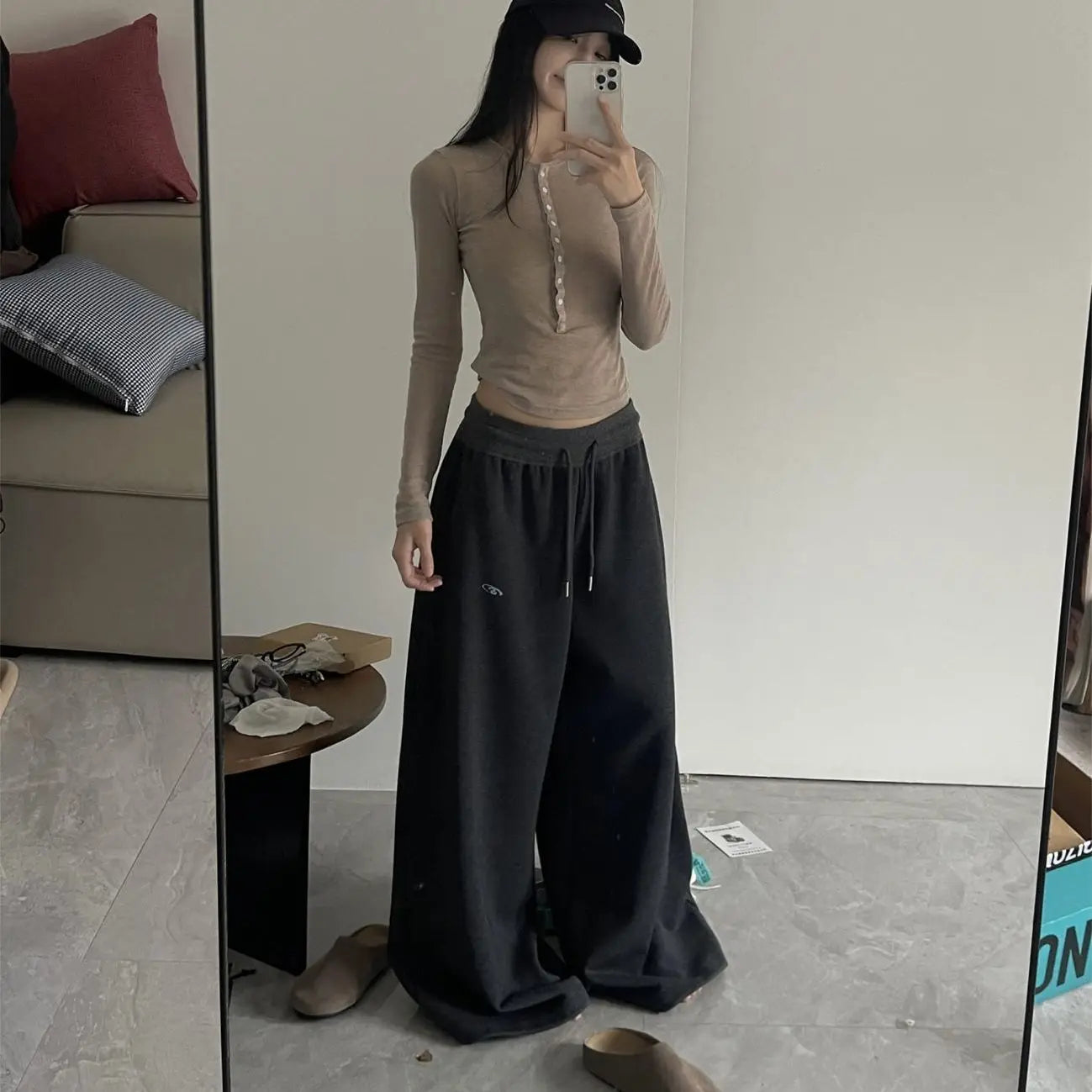 Pantalon Cargo Y2K à Jambes Larges – Style Streetwear Gothique & Hip Hop