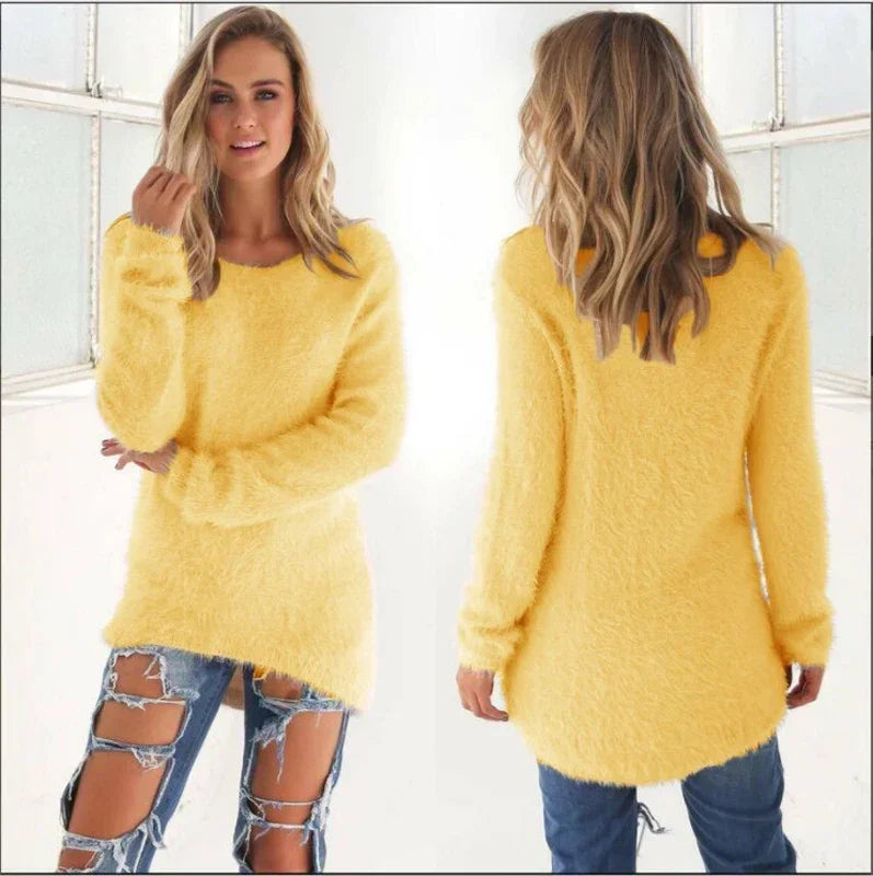 Pull Oversize en Coton Décontracté pour Femme – Sweat Col Rond Coupe Ample Style Hipster Streetwear