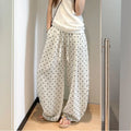 Pantalon Large en Lin à Pois - Look Fluide d'Été