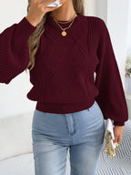 Pull Chaud à Manches Lanternes pour Femme - LUSMAY