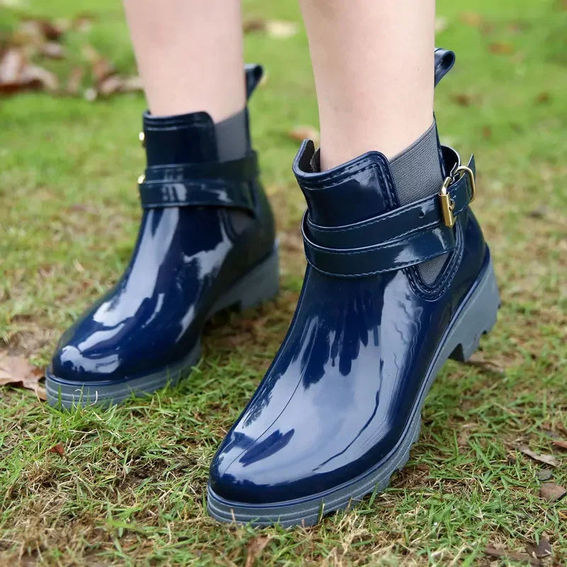 Bottines de Plie Imperméables en Caoutchouc – Mode Extérieure 4 Saisons