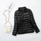 Doudoune Ultra-Légère pour Femme – Manteau Fin en Duvet de Canard Blanc à Capuche & Portable