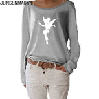 T-Shirt Manches Longues Humour Femme - Haut Fluide Stretch
