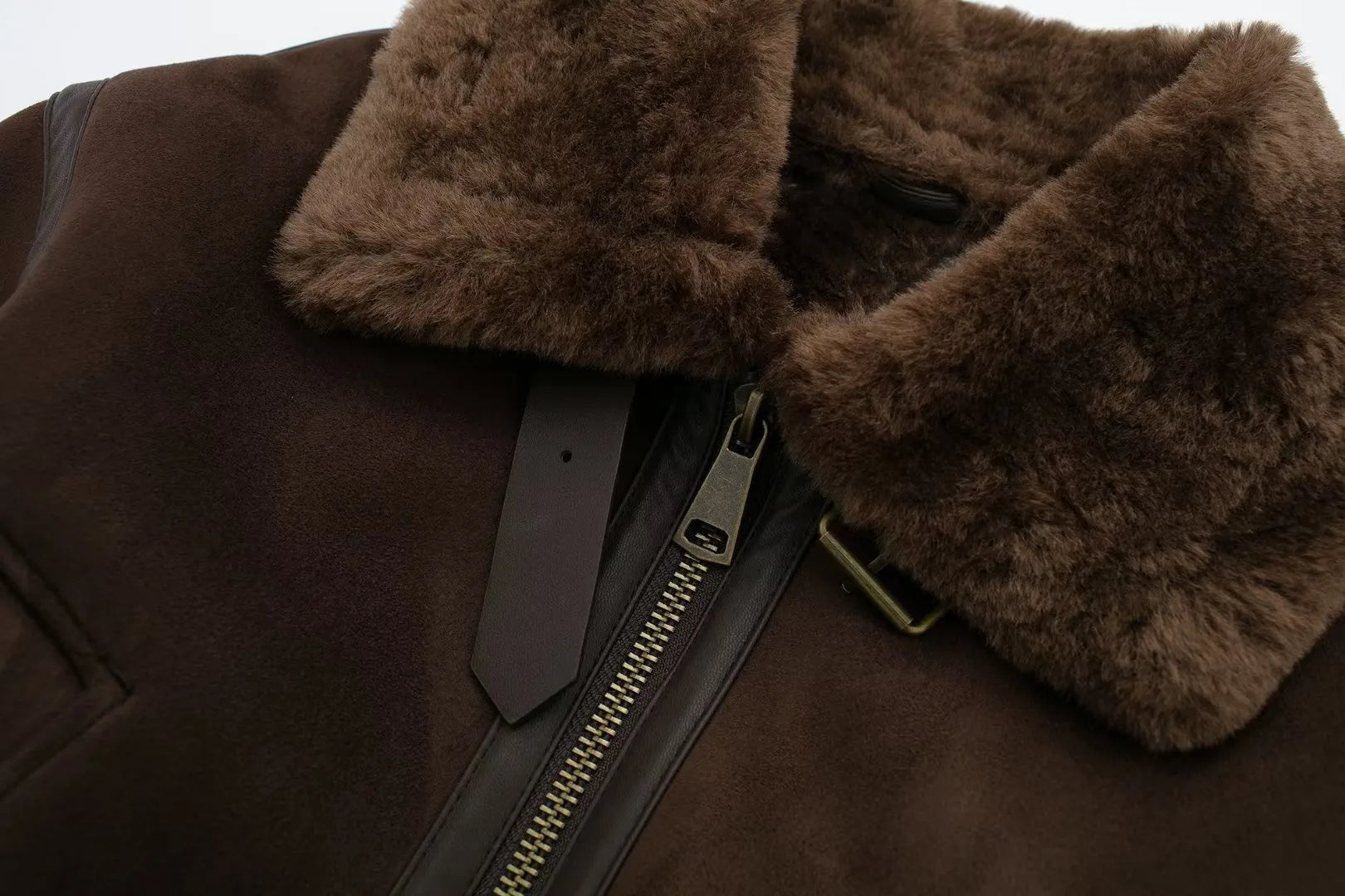 Manteau à col montant décontracté pour femme, décoration de sangle ast, veste double face adt, nouveaux abonnés, automne et hiver