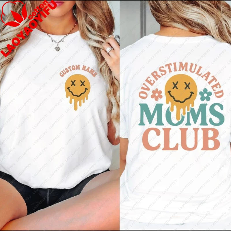 T-Shirt Maman Surstimulée 100% Coton - Humour Fête des Mères