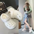Sabots d'Hiver Doublés en Coton pour Homme et Femme – Confort Chaud & Semelle Épaisse