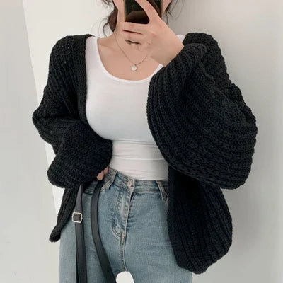 Cardigan Vintage Harajuku – Gilet Ample Style Coréen & Y2K